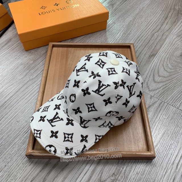 LV新品男士帽子 路易威登經典黑白印花棒球帽鴨舌帽  mm1336